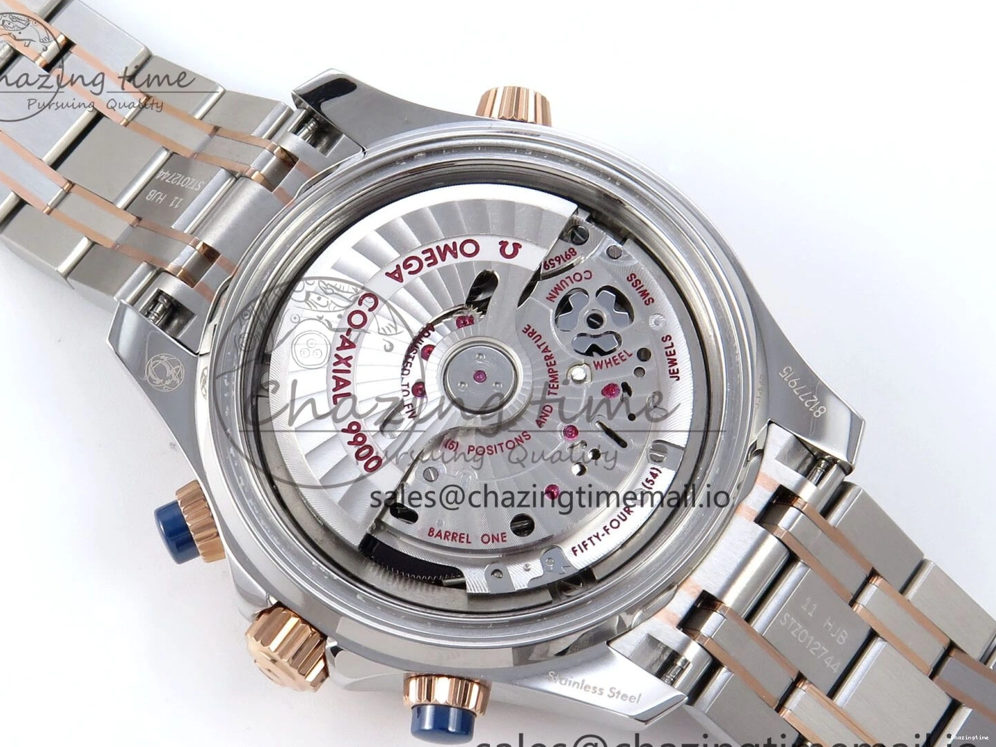 0507 Seamaster 300m Chrono SS YG OMF 1:1 Best Edition Blue Dial on SS YG Bracelet A Popular 7685